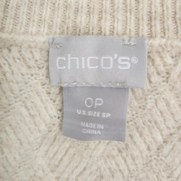 Chico's Herringbone Sweater, Size SP, EUC - Picture 4 of 6